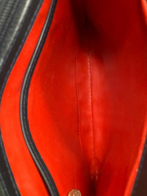 GUCCI（グッチ）GUCCI (グッチ) OLD GUCCI ターンロック ショルダーバッグ ネイビーの古着・服飾アイテム