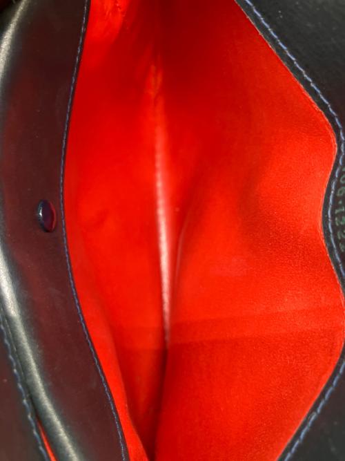 GUCCI（グッチ）GUCCI (グッチ) OLD GUCCI ターンロック ショルダーバッグ ネイビーの古着・服飾アイテム