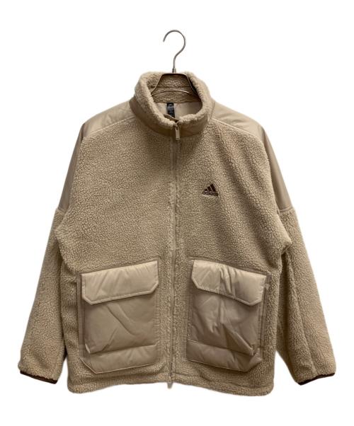 adidas（アディダス）adidas (アディダス) ボアジャケット ベージュ サイズ:SIZE Lの古着・服飾アイテム