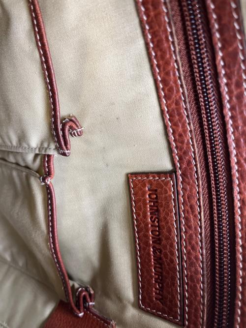 JOHNSTON&MURPHY（ジョンストン＆マーフィー）JOHNSTON&MURPHY (ジョンストン＆マーフィー) トートバッグ ブラウンの古着・服飾アイテム