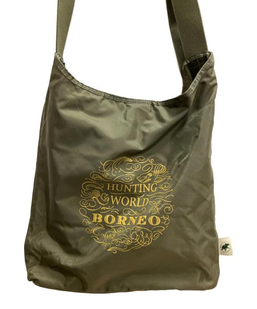 HUNTING WORLD（ハンティングワールド）HUNTING WORLD (ハンティングワールド) ボルネオチャリティ リバーシブルショルダーバッグ カーキの古着・服飾アイテム