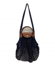 LONGCHAMP（ロンシャン）の古着「プリアージュフィレ　2WAYショルダーバッグ」｜ネイビー×ブラウン