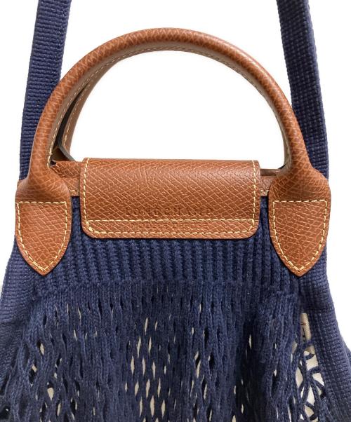 LONGCHAMP（ロンシャン）LONGCHAMP (ロンシャン) プリアージュフィレ　2WAYショルダーバッグ ネイビー×ブラウンの古着・服飾アイテム