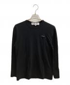 PLAY COMME des GARCONSプレイコムデギャルソン）の古着「PLAY LONG SLEEVE T-SHIRT 長袖カットソー」｜ブラック