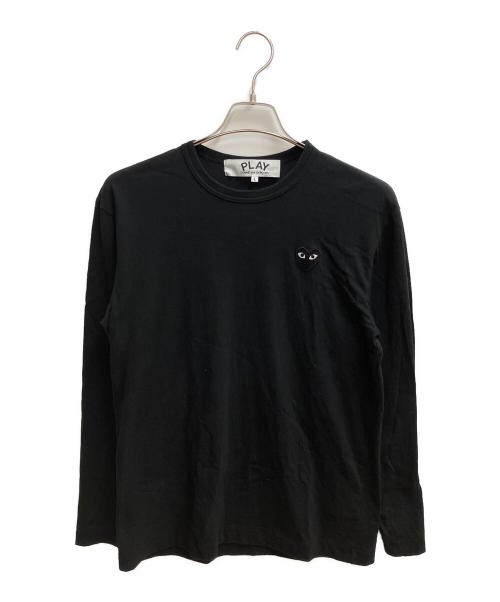 PLAY COMME des GARCONS（プレイコムデギャルソン）PLAY COMME des GARCONS (プレイコムデギャルソン) PLAY LONG SLEEVE T-SHIRT 長袖カットソー ブラック サイズ:SIZE Lの古着・服飾アイテム