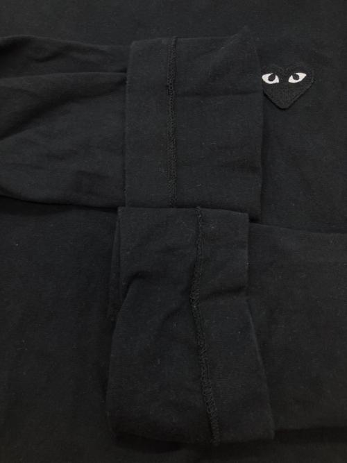 PLAY COMME des GARCONS（プレイコムデギャルソン）PLAY COMME des GARCONS (プレイコムデギャルソン) PLAY LONG SLEEVE T-SHIRT 長袖カットソー ブラック サイズ:SIZE Lの古着・服飾アイテム
