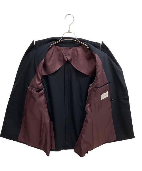 MORLES（モアレス）MORLES (モアレス) 4ボタンダブルピークドラペルメタルボタンブレザー テーラードジャケット ネイビー サイズ:SIZE L /175 94の古着・服飾アイテム