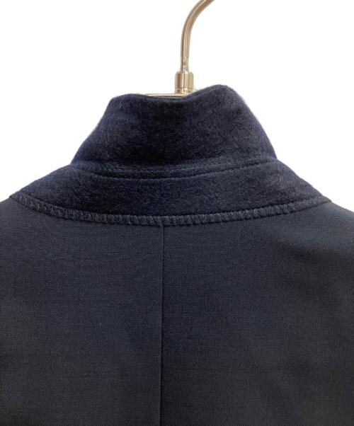 MORLES（モアレス）MORLES (モアレス) 4ボタンダブルピークドラペルメタルボタンブレザー テーラードジャケット ネイビー サイズ:SIZE L /175 94の古着・服飾アイテム