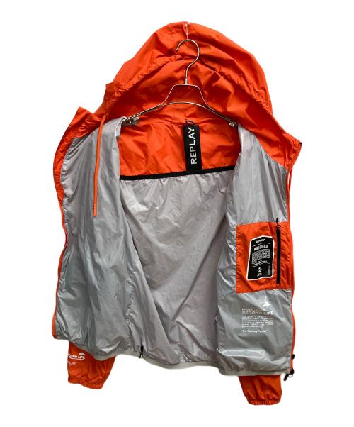 REPLAY（リプレイ）REPLAY (リプレイ) RECYCLED NYLON JACKET WITH HOOD ナイロンジャケット オレンジ サイズ:SIZE Freeの古着・服飾アイテム