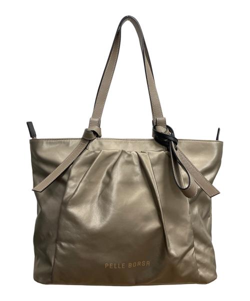 PELLE BORSA（ペレボルサ）PELLE BORSA (ペレボルサ) チアーズ　トートバッグ ベージュの古着・服飾アイテム