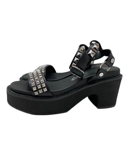 Hysteric Glamour（ヒステリックグラマー）Hysteric Glamour (ヒステリックグラマー) スタッズサンダル ブラック サイズ:SIZE 23cm 未使用品の古着・服飾アイテム