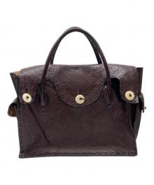 Carving Tribes（カービングトライブス）の古着「ハンドバッグ」｜ブラウン