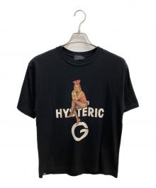Hysteric Glamour×PLAY BOY（ヒステリックグラマー×プレイボーイ）の古着「PLAYBOY/BUNNY ON HG Tシャツ」｜ブラック
