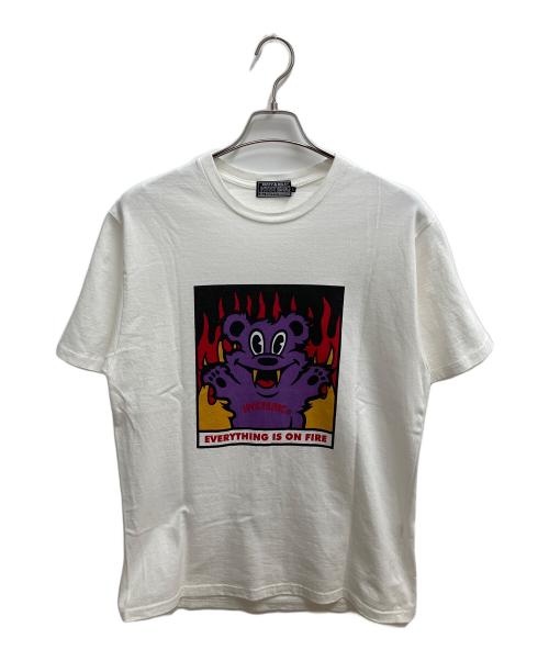 Hysteric Glamour（ヒステリックグラマー）Hysteric Glamour (ヒステリックグラマー) FIRE BEAR Tシャツ ホワイト サイズ:SIZE Lの古着・服飾アイテム