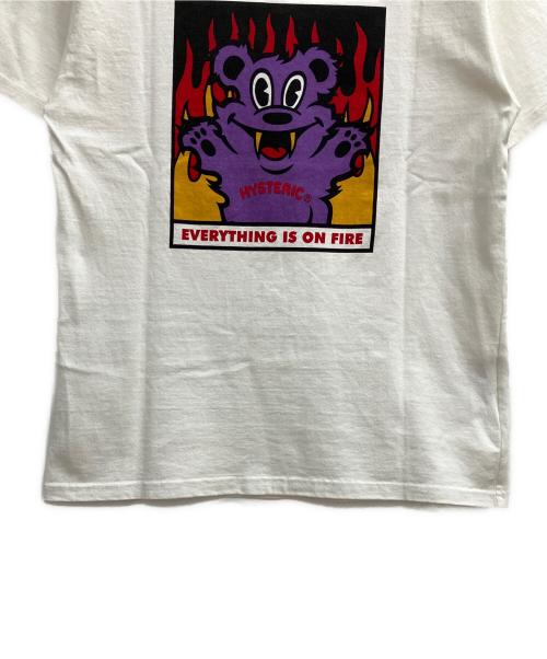 Hysteric Glamour（ヒステリックグラマー）Hysteric Glamour (ヒステリックグラマー) FIRE BEAR Tシャツ ホワイト サイズ:SIZE Lの古着・服飾アイテム