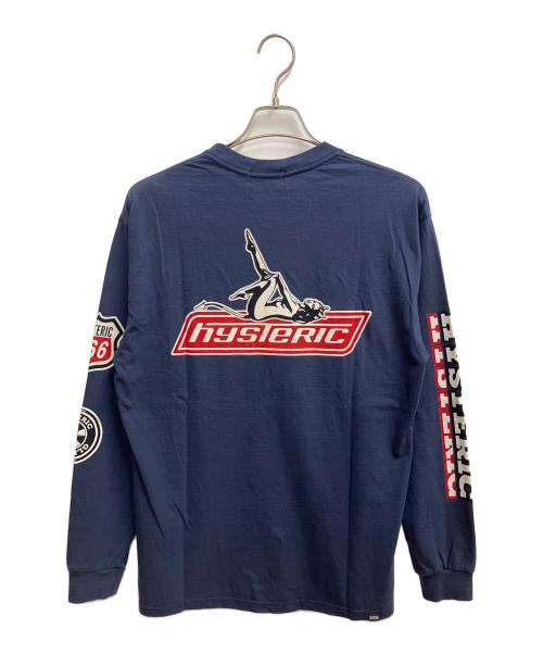 Hysteric Glamour（ヒステリックグラマー）Hysteric Glamour (ヒステリックグラマー) MOTOR CITY FEVER Tシャツ ネイビー サイズ:SIZE M 未使用品の古着・服飾アイテム