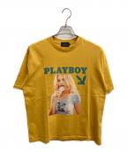 Hysteric Glamour×PLAY BOYヒステリックグラマー×プレイボーイ）の古着「PLAYBOY/ASHLEY&PANDA Tシャツ」｜イエロー