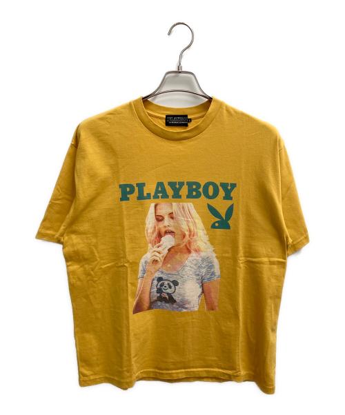 Hysteric Glamour（ヒステリックグラマー）Hysteric Glamour (ヒステリックグラマー) PLAY BOY (プレイボーイ) PLAYBOY/ASHLEY&PANDA Tシャツ イエロー サイズ:SIZE Lの古着・服飾アイテム