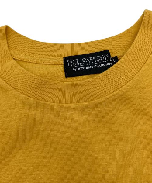 Hysteric Glamour（ヒステリックグラマー）Hysteric Glamour (ヒステリックグラマー) PLAY BOY (プレイボーイ) PLAYBOY/ASHLEY&PANDA Tシャツ イエロー サイズ:SIZE Lの古着・服飾アイテム