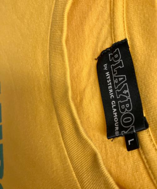 Hysteric Glamour（ヒステリックグラマー）Hysteric Glamour (ヒステリックグラマー) PLAY BOY (プレイボーイ) PLAYBOY/ASHLEY&PANDA Tシャツ イエロー サイズ:SIZE Lの古着・服飾アイテム