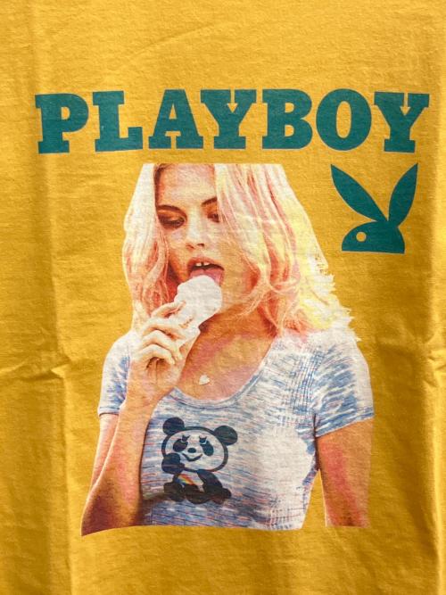 Hysteric Glamour（ヒステリックグラマー）Hysteric Glamour (ヒステリックグラマー) PLAY BOY (プレイボーイ) PLAYBOY/ASHLEY&PANDA Tシャツ イエロー サイズ:SIZE Lの古着・服飾アイテム