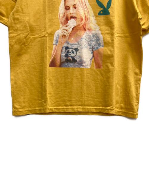 Hysteric Glamour（ヒステリックグラマー）Hysteric Glamour (ヒステリックグラマー) PLAY BOY (プレイボーイ) PLAYBOY/ASHLEY&PANDA Tシャツ イエロー サイズ:SIZE Lの古着・服飾アイテム