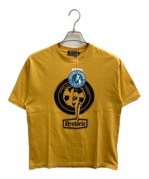 Hysteric Glamour（ヒステリックグラマー）Hysteric Glamour (ヒステリックグラマー) GOOD TIMES BAD TIMES Tシャツ イエロー×ブラック サイズ:SIZE M 未使用品の古着・服飾アイテム