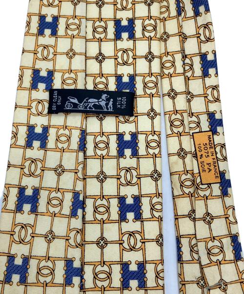 HERMES（エルメス）HERMES (エルメス) ネクタイ ベージュ サイズ:幅約9cmの古着・服飾アイテム