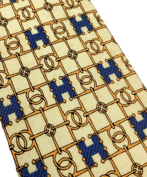 HERMES（エルメス）HERMES (エルメス) ネクタイ ベージュ サイズ:幅約9cmの古着・服飾アイテム