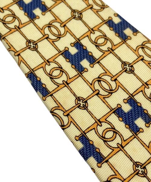 HERMES（エルメス）HERMES (エルメス) ネクタイ ベージュ サイズ:幅約9cmの古着・服飾アイテム