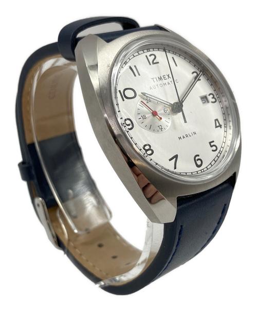 TIMEX（タイメックス）TIMEX (タイメックス) マーリンジェット ブルーレザー シルバーの古着・服飾アイテム