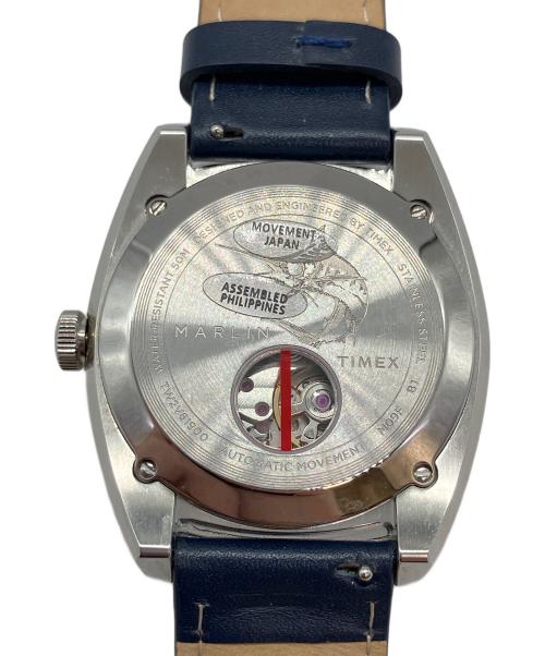 TIMEX（タイメックス）TIMEX (タイメックス) マーリンジェット ブルーレザー シルバーの古着・服飾アイテム