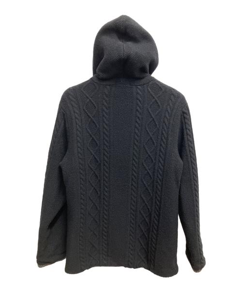 BURBERRY BLACK LABEL（バーバリーブラックレーベル）BURBERRY BLACK LABEL (バーバリーブラックレーベル) ニットカーディガン ブラック×グレー サイズ:SIZE Lの古着・服飾アイテム