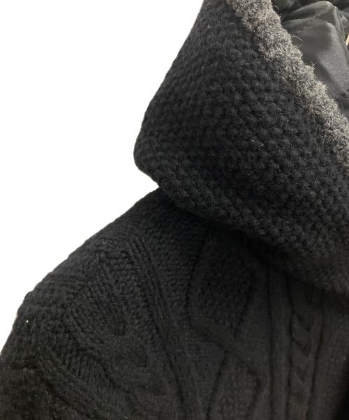 BURBERRY BLACK LABEL（バーバリーブラックレーベル）BURBERRY BLACK LABEL (バーバリーブラックレーベル) ニットカーディガン ブラック×グレー サイズ:SIZE Lの古着・服飾アイテム