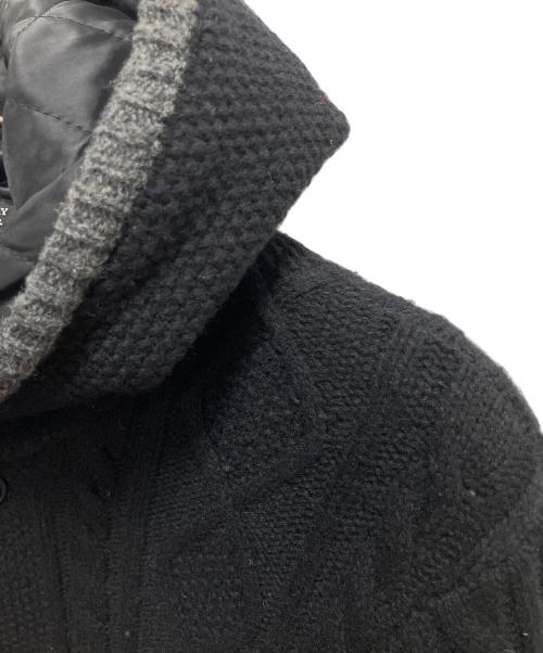 BURBERRY BLACK LABEL（バーバリーブラックレーベル）BURBERRY BLACK LABEL (バーバリーブラックレーベル) ニットカーディガン ブラック×グレー サイズ:SIZE Lの古着・服飾アイテム