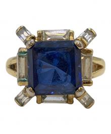 その他ブランド（ソノタブランド）の古着「ストーンリング」｜ゴールドカラー×ブルー