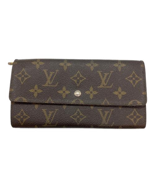 LOUIS VUITTON（ルイ ヴィトン）LOUIS VUITTON (ルイ ヴィトン) モノグラム ポルトフォイユ・サラ 長財布 ブラウンの古着・服飾アイテム