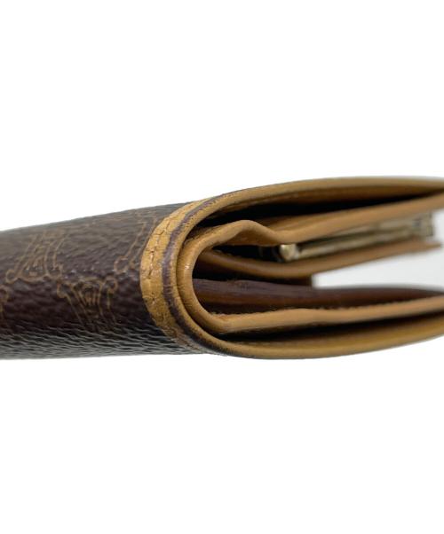 CELINE（セリーヌ）CELINE (セリーヌ) 2つ折り財布 ブラウン×ベージュの古着・服飾アイテム