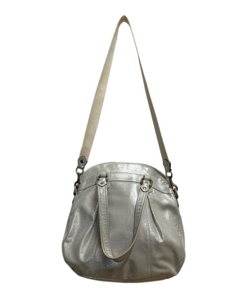 COACH（コーチ）COACH (コーチ) ポピー　2WAYショルダーバッグ シルバーの古着・服飾アイテム