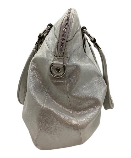 COACH（コーチ）COACH (コーチ) ポピー　2WAYショルダーバッグ シルバーの古着・服飾アイテム