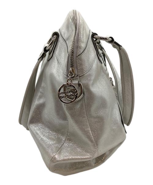 COACH（コーチ）COACH (コーチ) ポピー　2WAYショルダーバッグ シルバーの古着・服飾アイテム