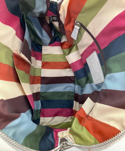 COACH（コーチ）COACH (コーチ) ポピー　2WAYショルダーバッグ シルバーの古着・服飾アイテム