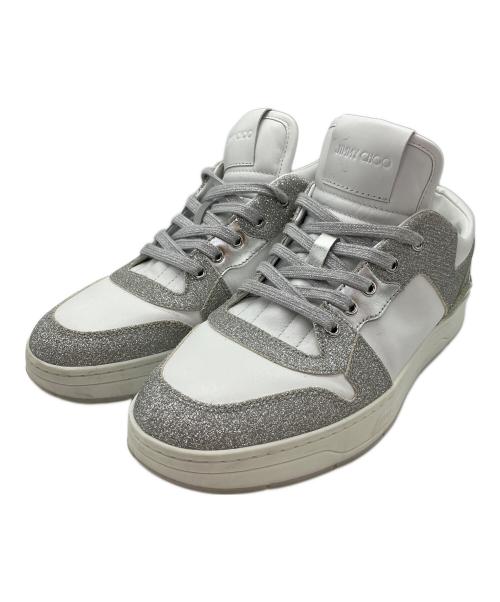 JIMMY CHOO（ジミーチュウ）JIMMY CHOO (ジミーチュウ) FLORENT-M　スニーカー ホワイト×シルバー サイズ:SIZE 25.5cmの古着・服飾アイテム