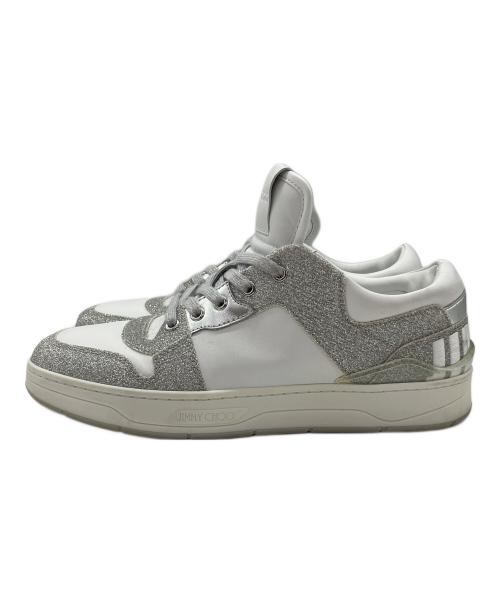 JIMMY CHOO（ジミーチュウ）JIMMY CHOO (ジミーチュウ) FLORENT-M　スニーカー ホワイト×シルバー サイズ:SIZE 25.5cmの古着・服飾アイテム
