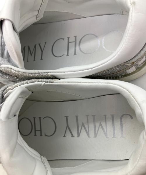 JIMMY CHOO（ジミーチュウ）JIMMY CHOO (ジミーチュウ) FLORENT-M　スニーカー ホワイト×シルバー サイズ:SIZE 25.5cmの古着・服飾アイテム