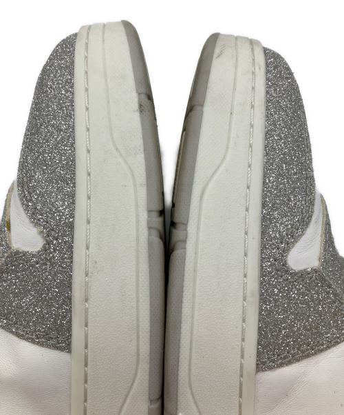 JIMMY CHOO（ジミーチュウ）JIMMY CHOO (ジミーチュウ) FLORENT-M　スニーカー ホワイト×シルバー サイズ:SIZE 25.5cmの古着・服飾アイテム