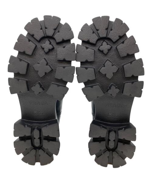 PRADA（プラダ）PRADA (プラダ) モノリス ブラッシュドレザー チェルシーブーツ サイドゴアブーツ ブラック サイズ:SIZE 11の古着・服飾アイテム