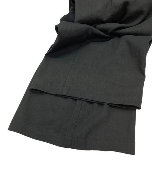 BEARDSLEY（ビアズリー）BEARDSLEY (ビアズリー) ウエストリブリネンパンツ ブラック サイズ:SIZE 1 未使用品の古着・服飾アイテム