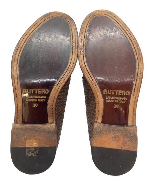 BUTTERO（ブッテロ）BUTTERO (ブッテロ) レザーシューズ ブラウン サイズ:SIZE 39の古着・服飾アイテム