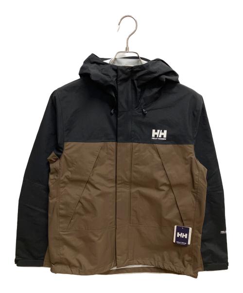 HELLY HANSEN（ヘリーハンセン）HELLY HANSEN (ヘリーハンセン) Scandza Light Jacket ナイロンジャケット ブラック×グリーン サイズ:SIZE Sの古着・服飾アイテム